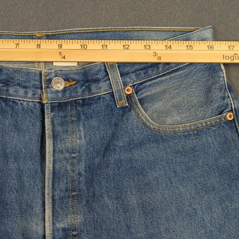 Levi's VTG Jeans Mens 36x36 Fits 32x32 Blue 501 XX Straight Leg Button Fly Denim - Picture 6 of 12